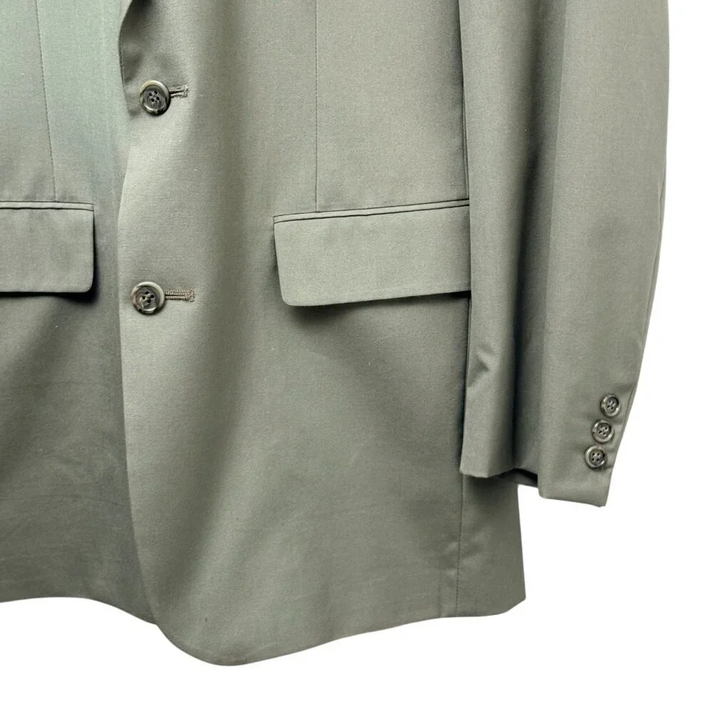 BROOKS BROTHERS  Mens Chino Blazer 41L Olive Green Classic Preppy Jacket